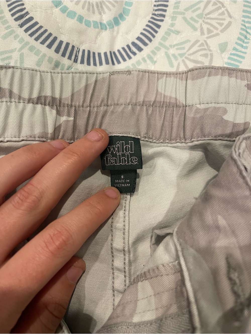Wild Fable Neutral Camo Elastic Waist Cargo Pants